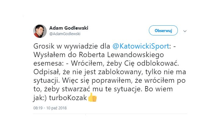 SMS Grosickiego do Lewandowskiego... :D